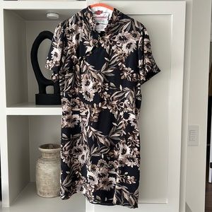 Stone cold fox floral black silk dress size 3
